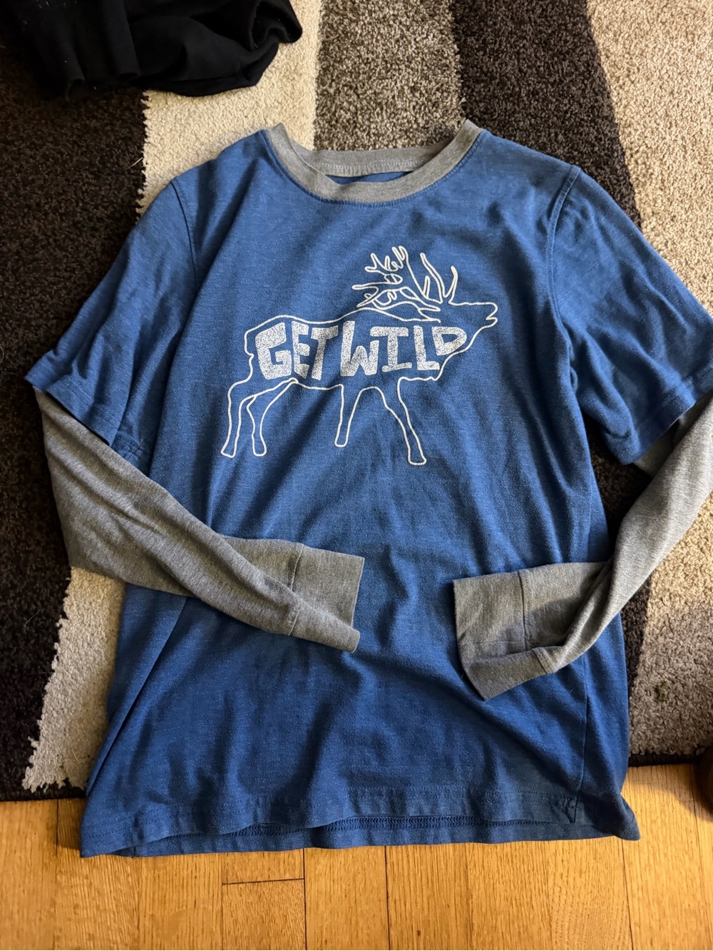 urban pipeline Blue 'Get Wild' Layered-Look Long Sleeve Tee